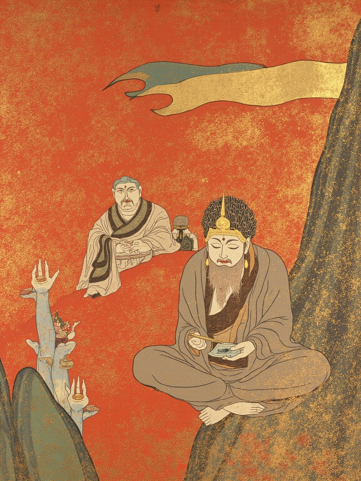 初日分以恒河沙等身布施，中日分复以恒河沙等身布施，后日分亦以恒河沙等身布施，如是无量百千万亿劫以身布施——若复有人于此经中受持，乃至四句偈等，为他人说，其福胜彼。