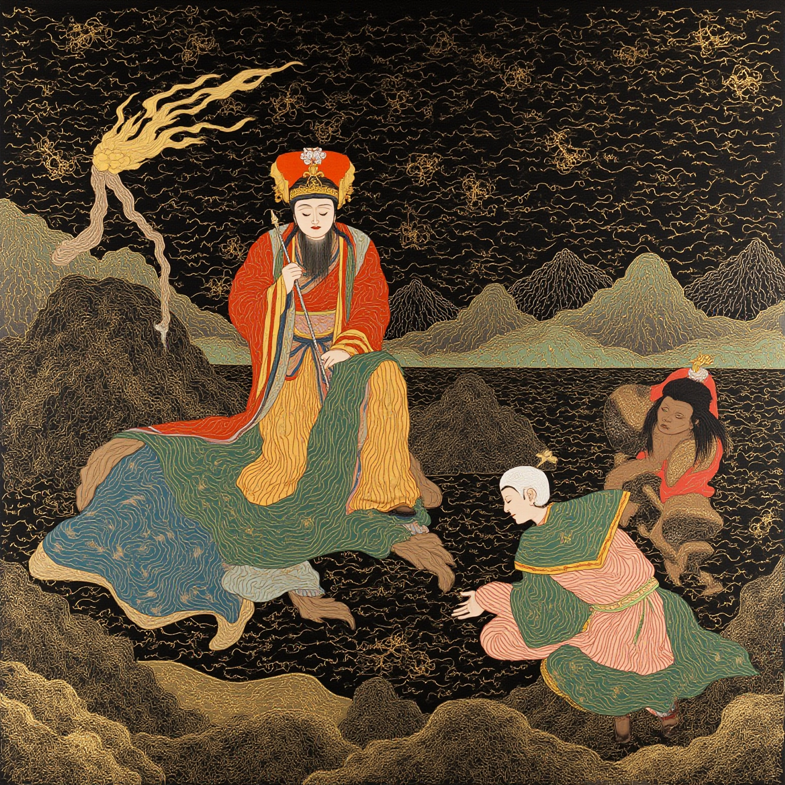 He who had slain every demon knelt before the Lord of the Dead.