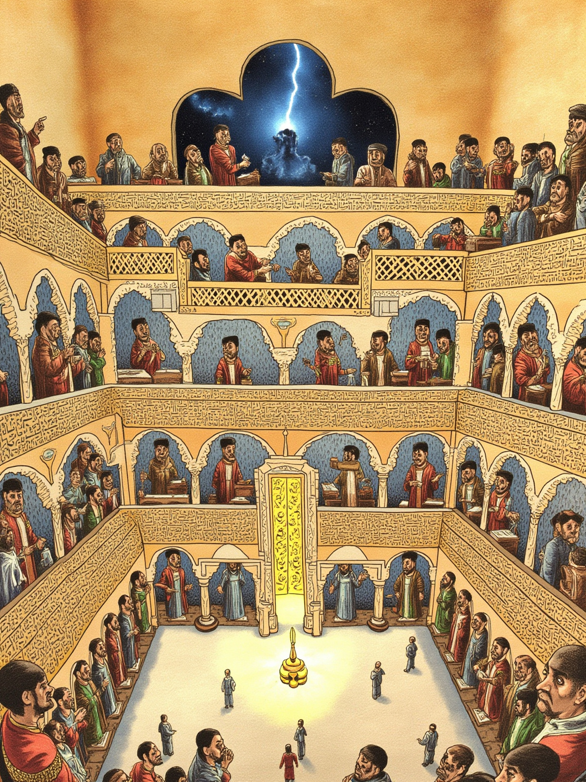 The king is in his palace, and all his servants are around him; some are near, others far off. It is not given to anyone of them to see the king face to face.