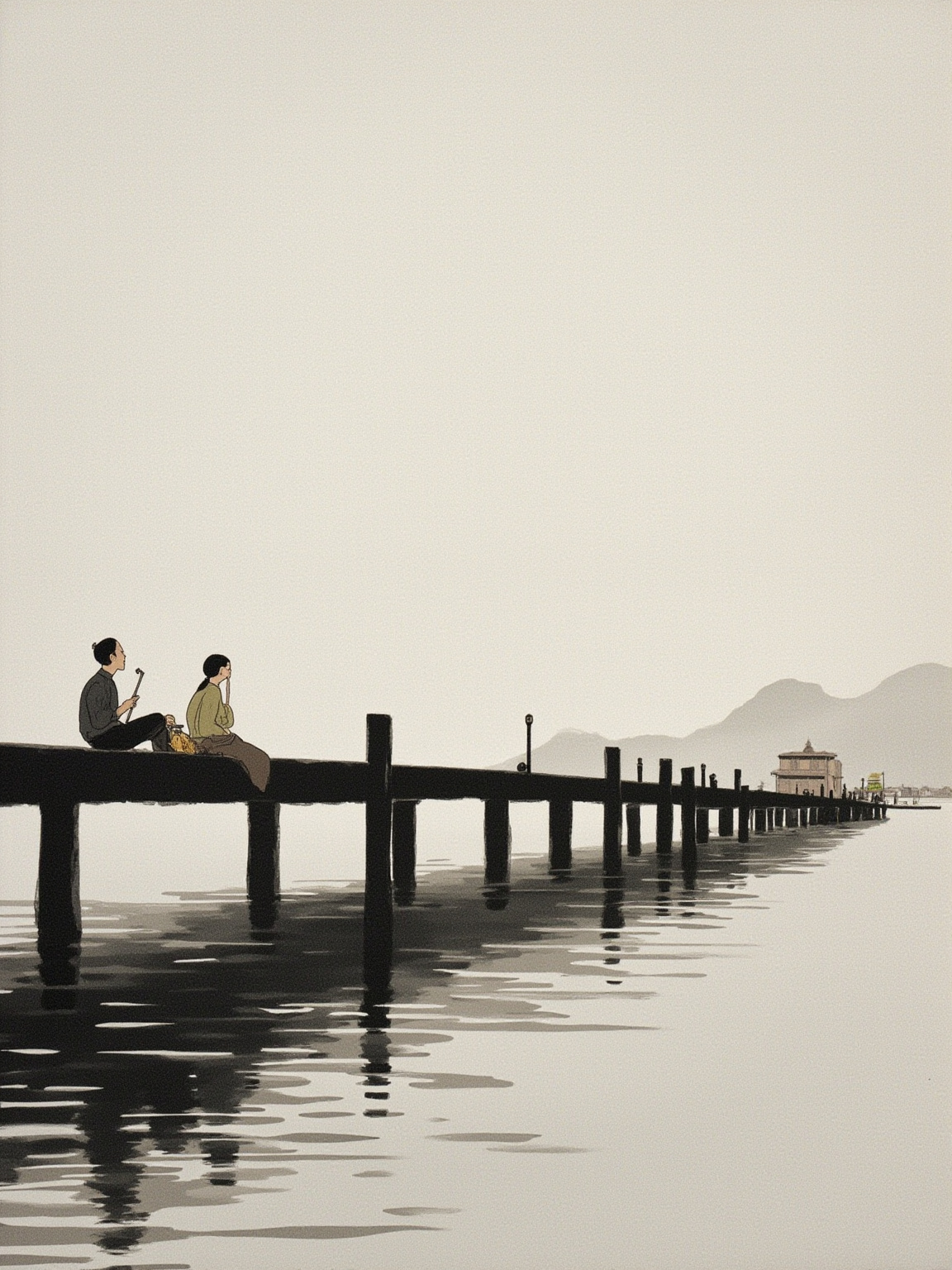 Standing alone behind the railing, she bowed deeply toward the ship, without a word.