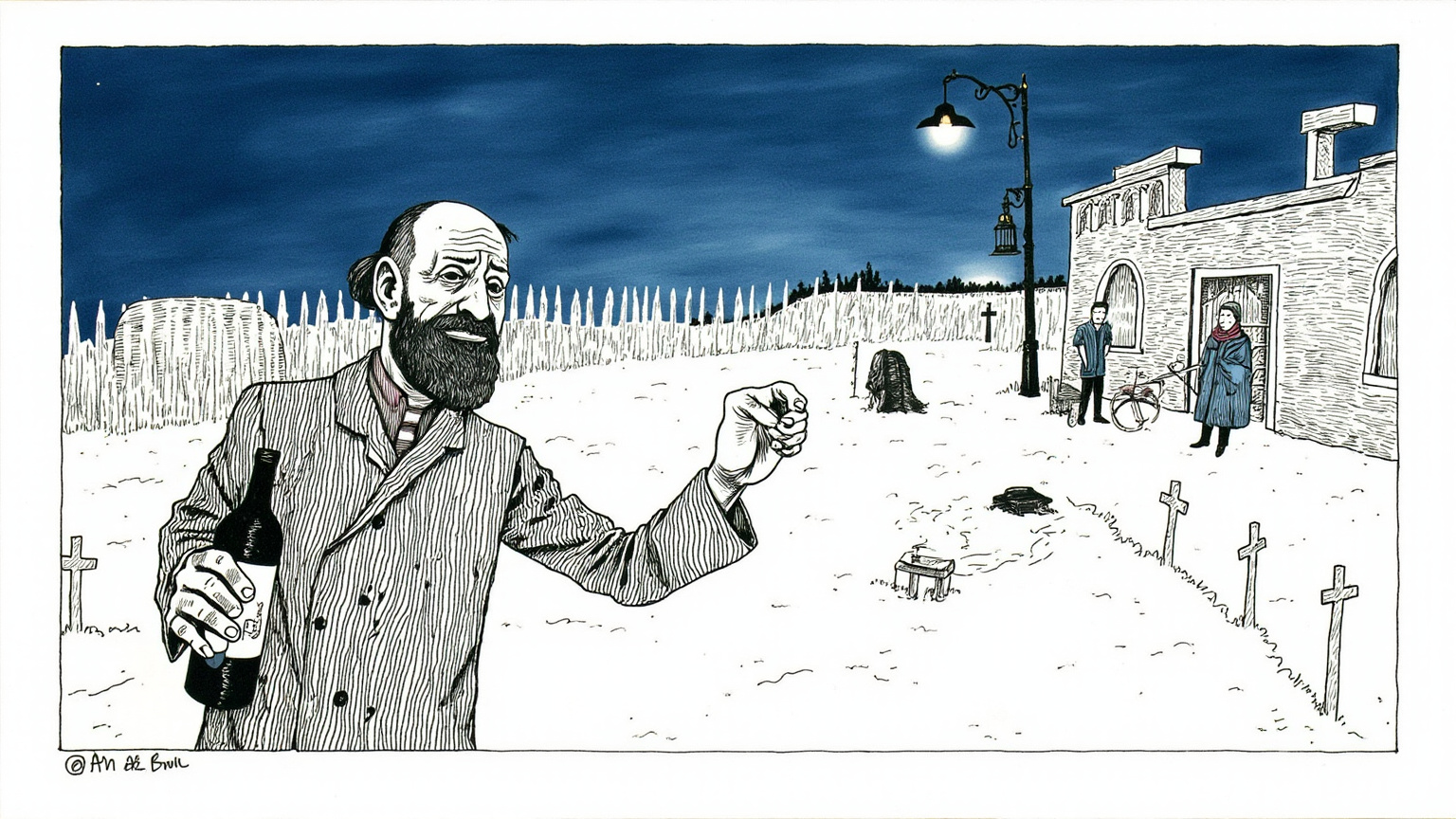 He told the tale without knowing that he was pronouncing his own burial verse.