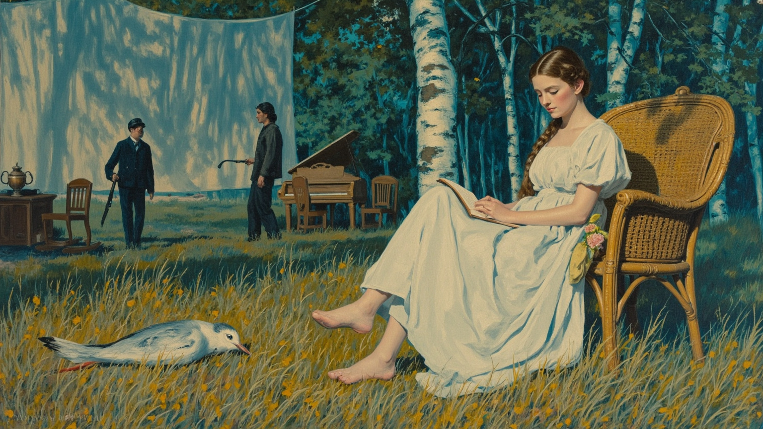 I shall kill myself someday like that gull. A girl comes to me—a story to be written.