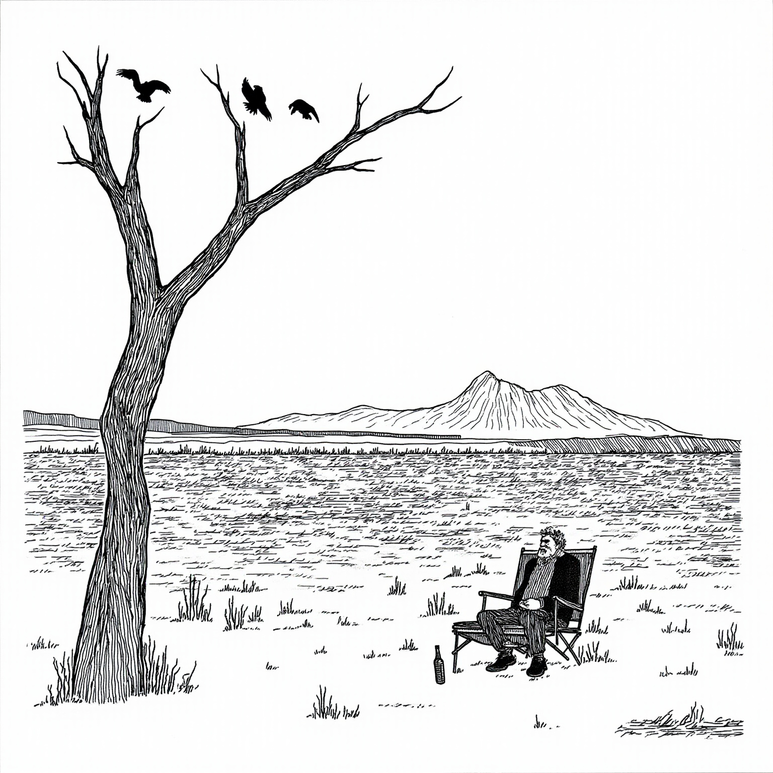 Three of the vultures were sitting on the tops of the trees now, and they were quite still.