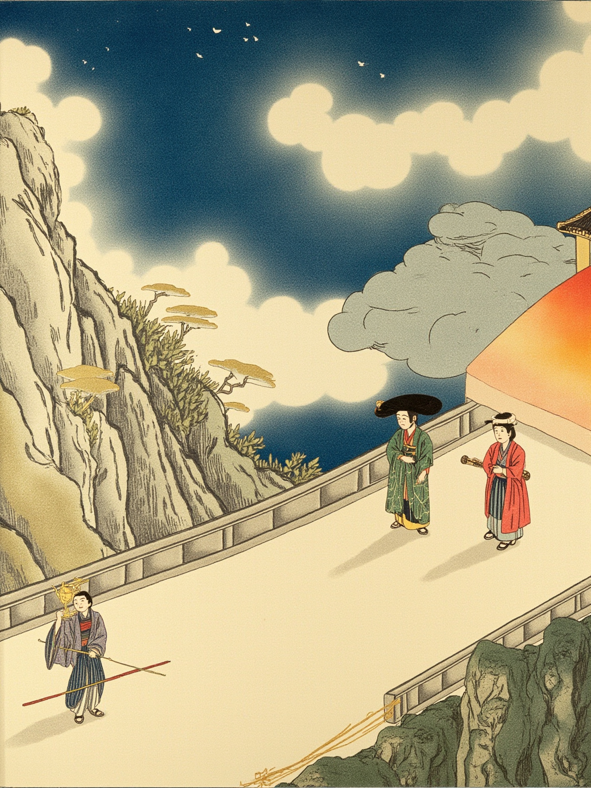 Mount Utsu—falling leaves, a narrow mountain path, no one in sight.