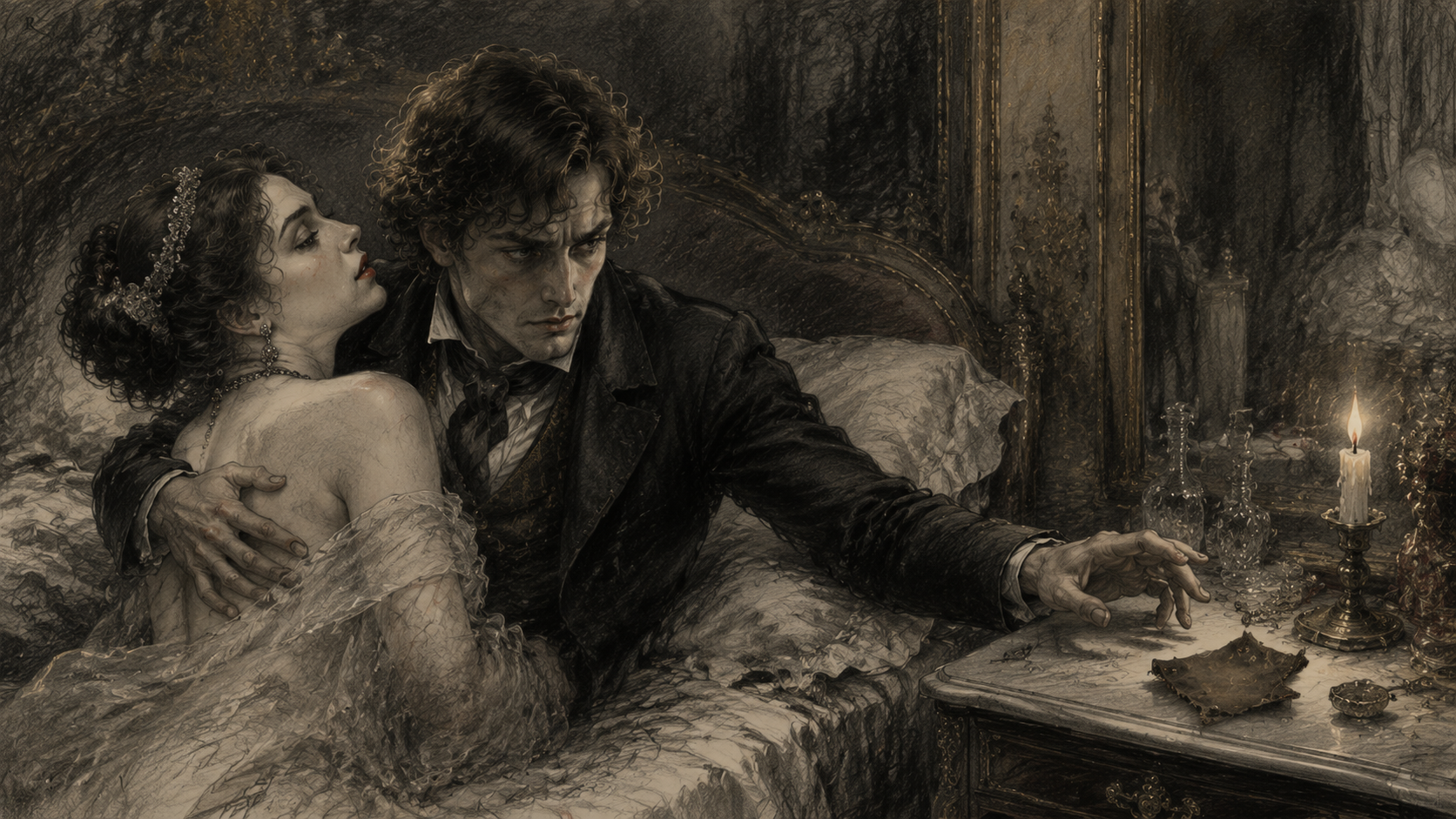 Then he saw Emile, who seemed to say from where he stood in the orchestra, "Just look at that lovely creature there, close beside you!"
