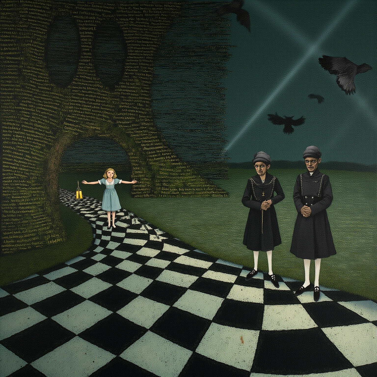 Alice laid her hand upon his arm, and said in a soothing tone, "You needn't be so angry about an old rattle."