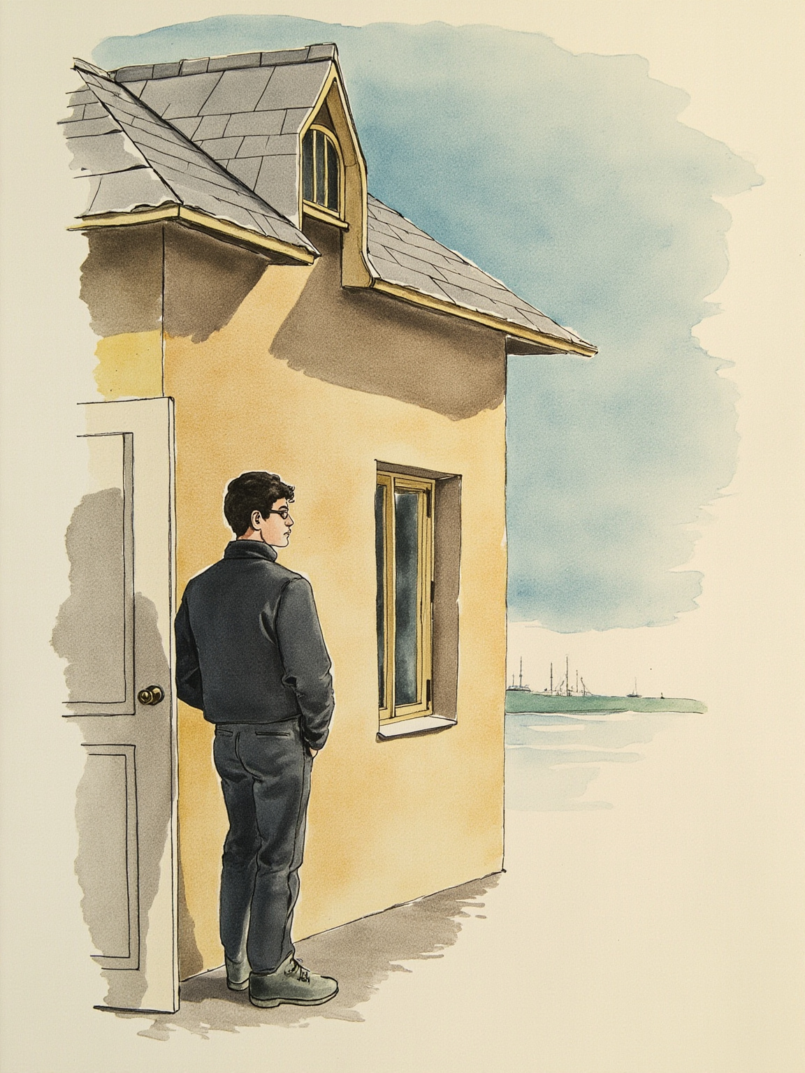 He stood on the shore of existence and looked out toward the beautiful, cruel mystery of life.