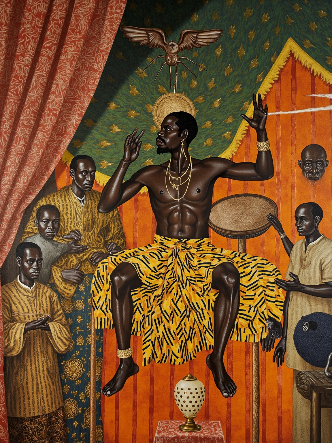 Ananse said, 'I will buy the Sun from you'; and the Sky-Dwellers were afraid, because the world had grown dark.