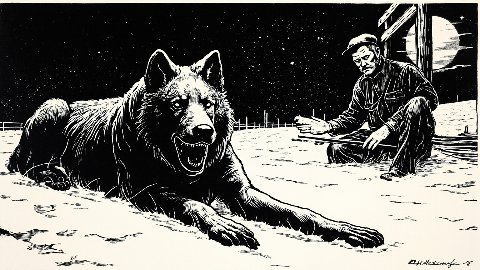 He did not want to bite the hand, and he endured the peril of it until his instinct surged up in him, mastering him with its insatiable yearning for life.