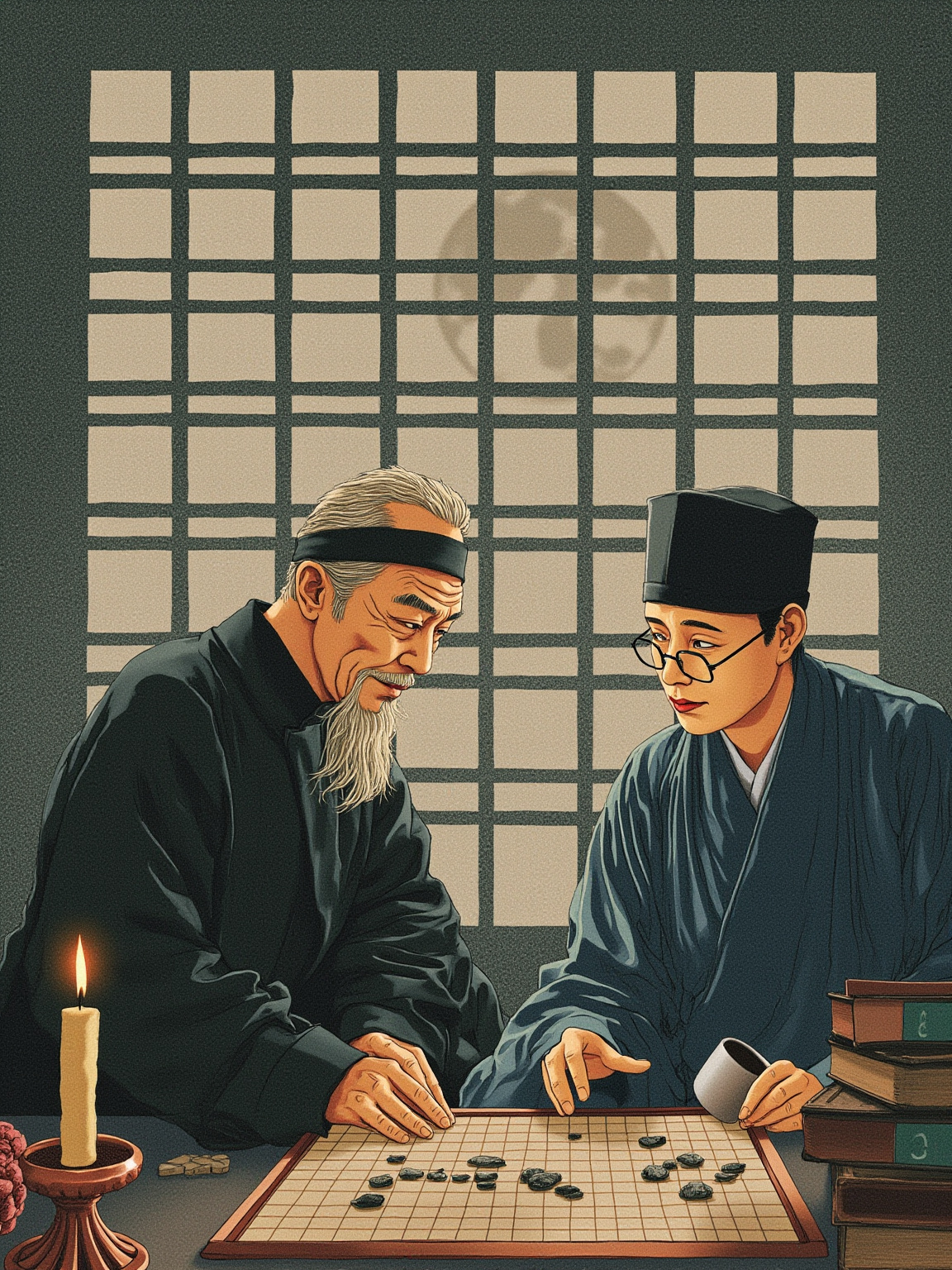 A cough at the window — and there in the moonlight stood an old man in a square cap, who claimed to be a failed scholar come to talk poetry.