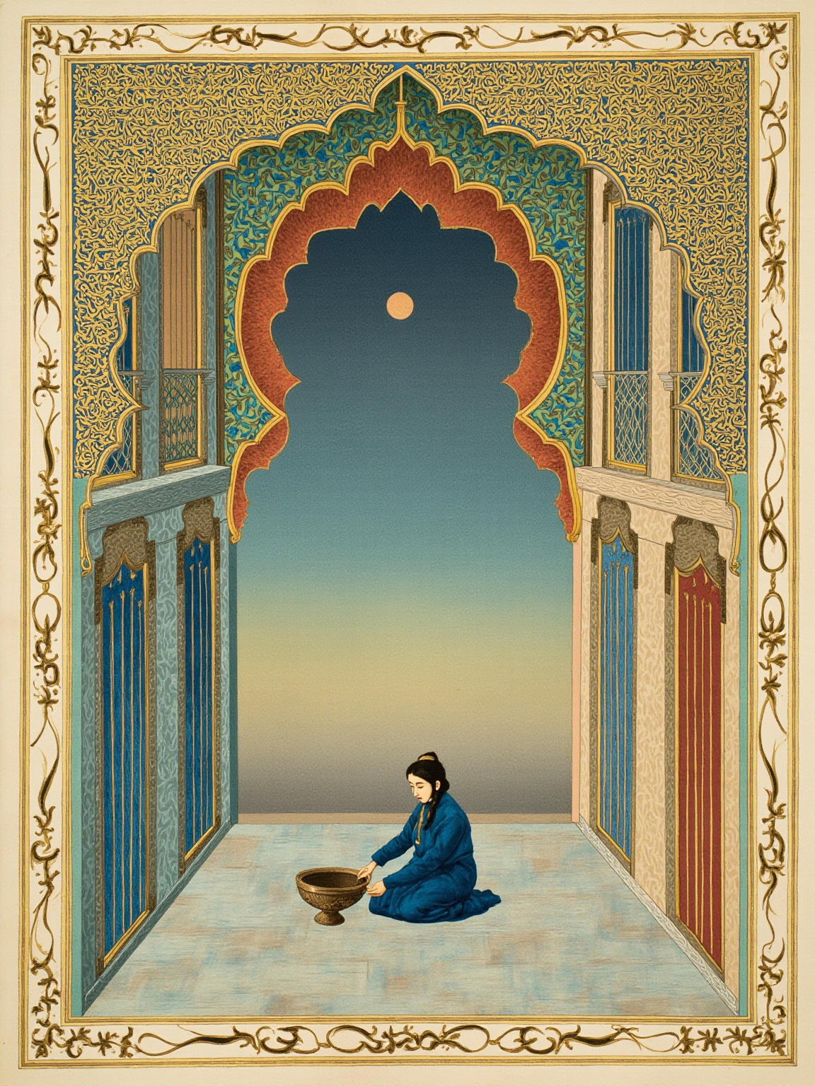 Blind now, and the palace empty, she kept waiting—her eyes had failed before her hope did.