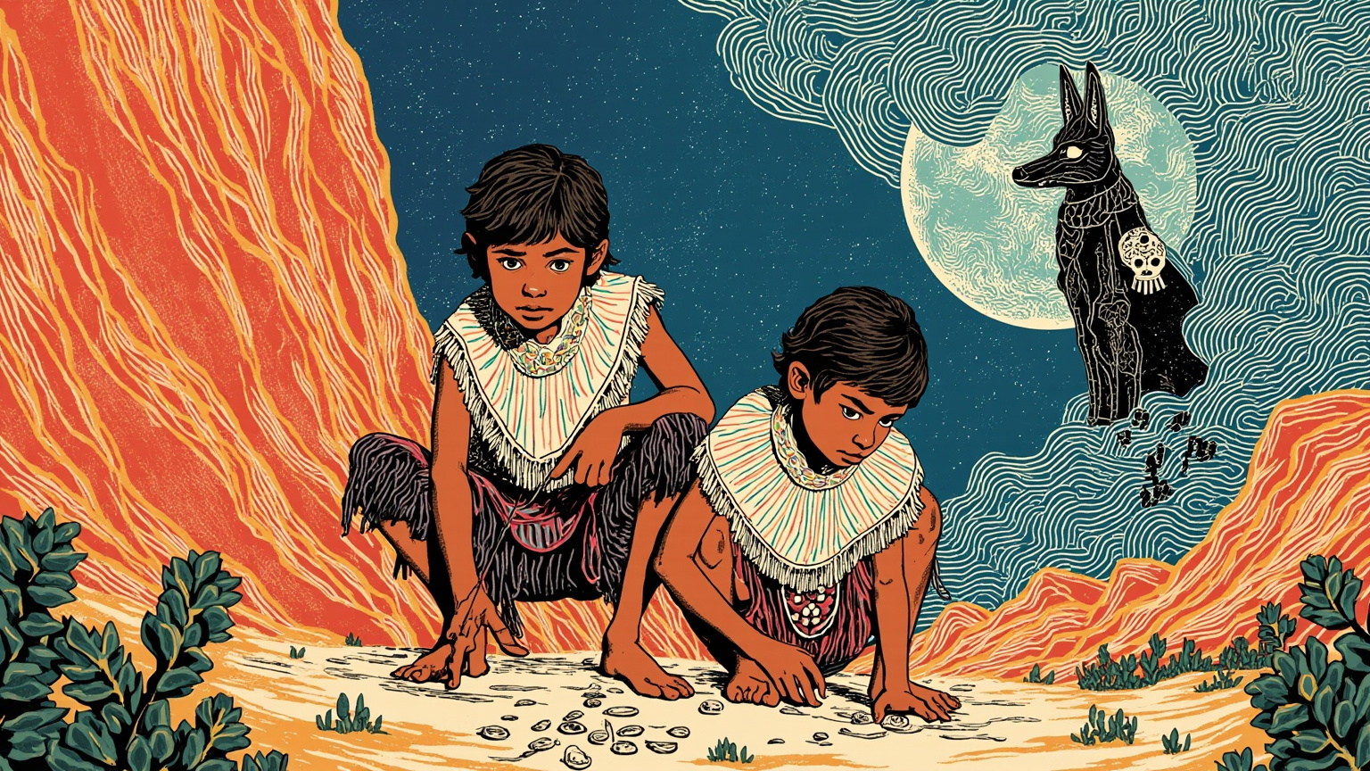 They were but two boys, and the world was full of monsters; yet by wit, and not by magic, they found their way home.
