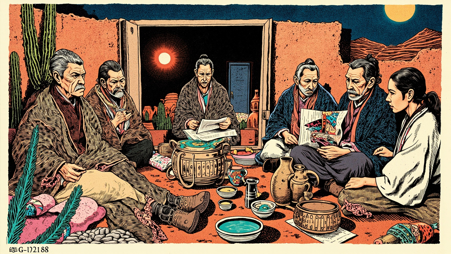 Thus it is the stranger who sits by the wall of the adobe house, catching word by word the tales the people tell one another in the night.