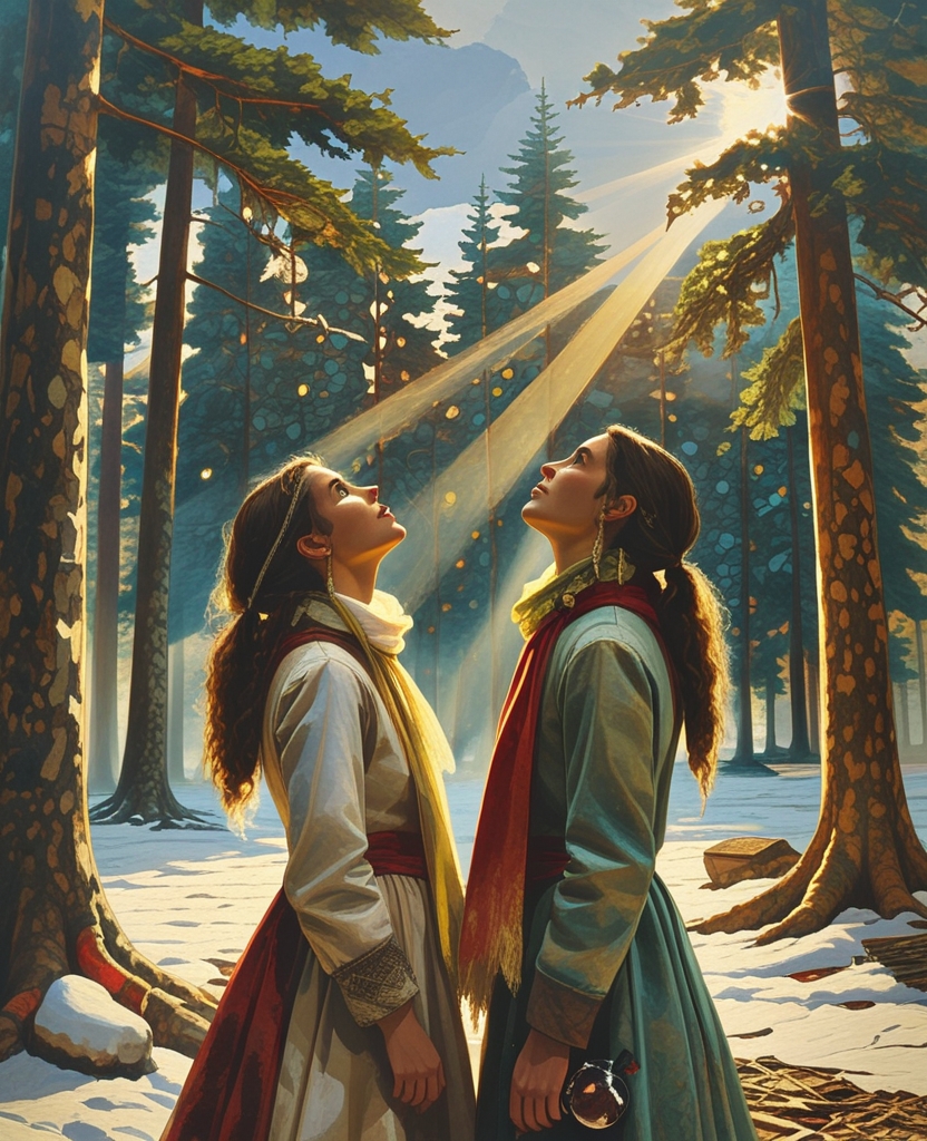 Sunlight and cold struck our faces and we were stunned momentarily.