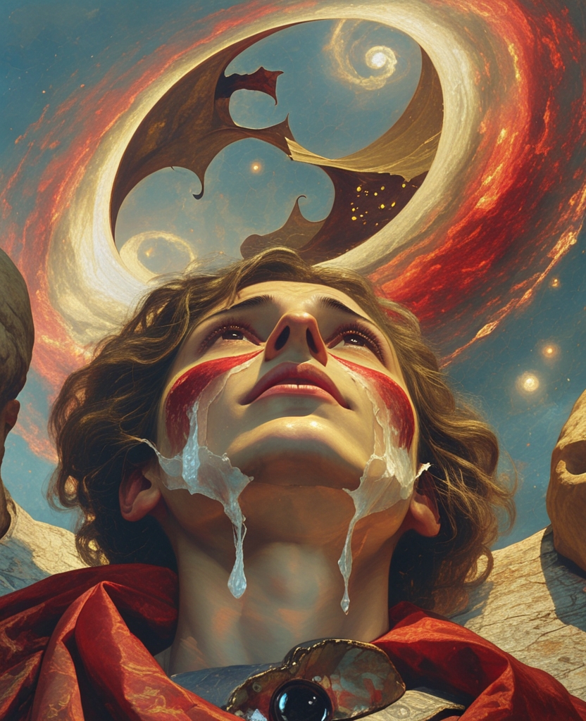 The red approaching me—the omnipresent red within which all the images of the universe played—was so magnificent and beautiful that it quickened my tears to think I would become part of it and be so close to Him.