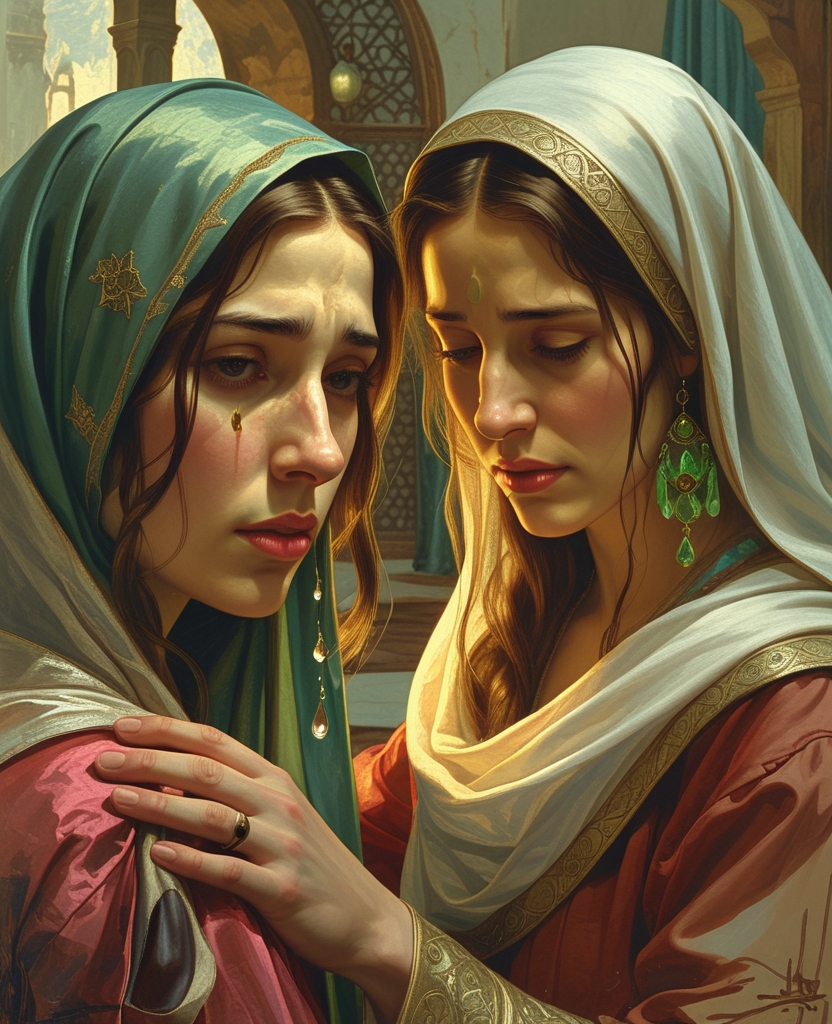 A large, glimmering tear slid from Kalbiye’s gleaming eye down her cheek, and at the first opportunity, your good-hearted Esther decided to find Kalbiye a better husband than the one she’d recently lost.