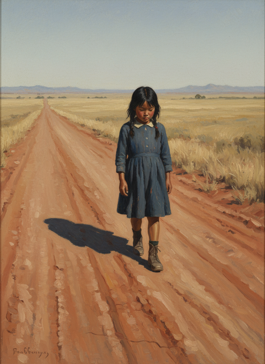 There were still two hours to go before school was dismissed; she plodded down t