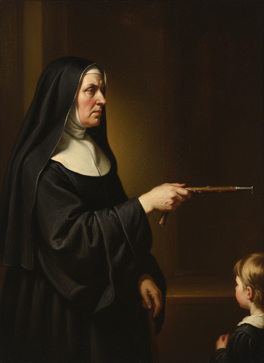 Sister Agatha still caned her regularly, but always from far enough away to esca