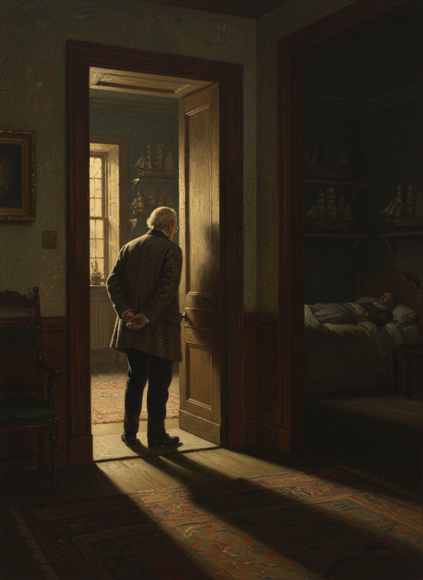 to him from the door of the ship room, where the death had taken place.