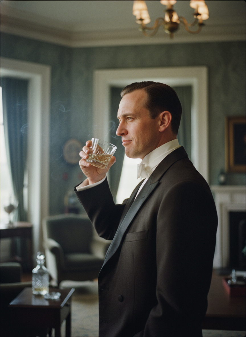 that he made a wry face when drinking.