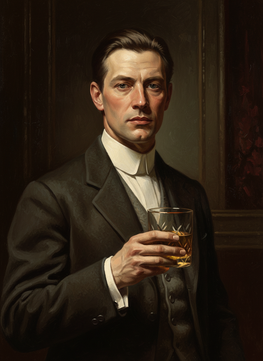 whisky. A glass of strop now--"