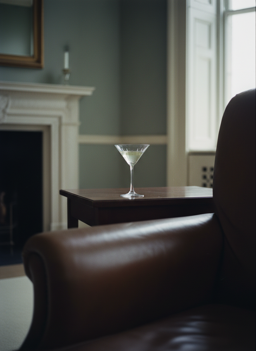 the remains of a very excellent dry Martini."