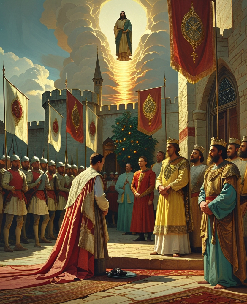 Our armies besieging Doppio castle, the Hungarian ambassador kissing the feet of Our Sultan, Our Prophet ascending through the seven heavens, these are of course all inherently happy scenes, but rendered by Butterfly, they become flights of ecstasy springing from the page.