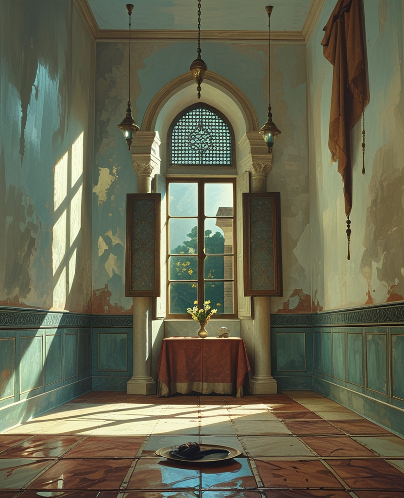 I could tell that the morning sun had vanished by the pale light that filtered inside.