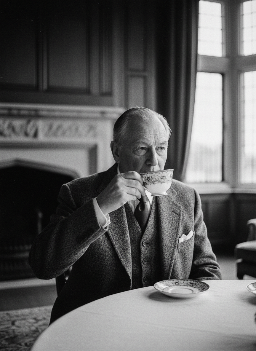 Mr. Satterthwaite sipped China tea from a