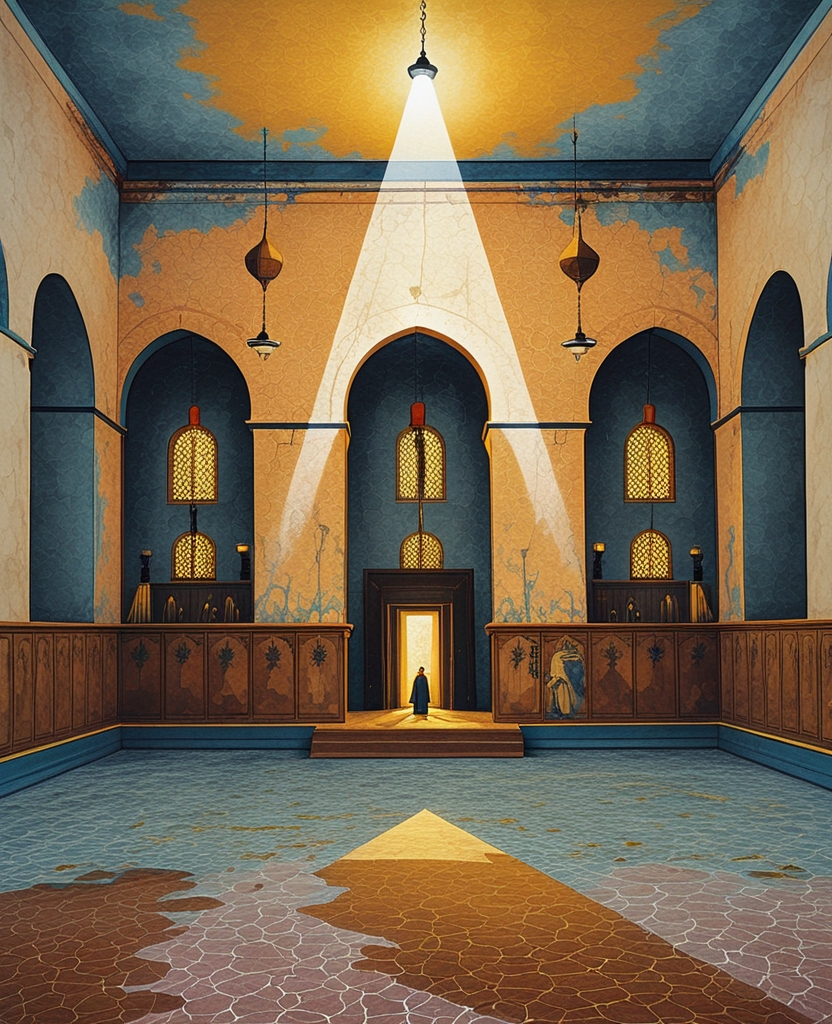 Darkness had nearly overtaken us, when a light flooded the room.