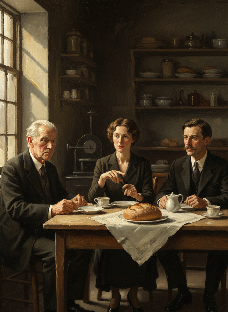 Their next move was a scratch lunch in the baker's shop.