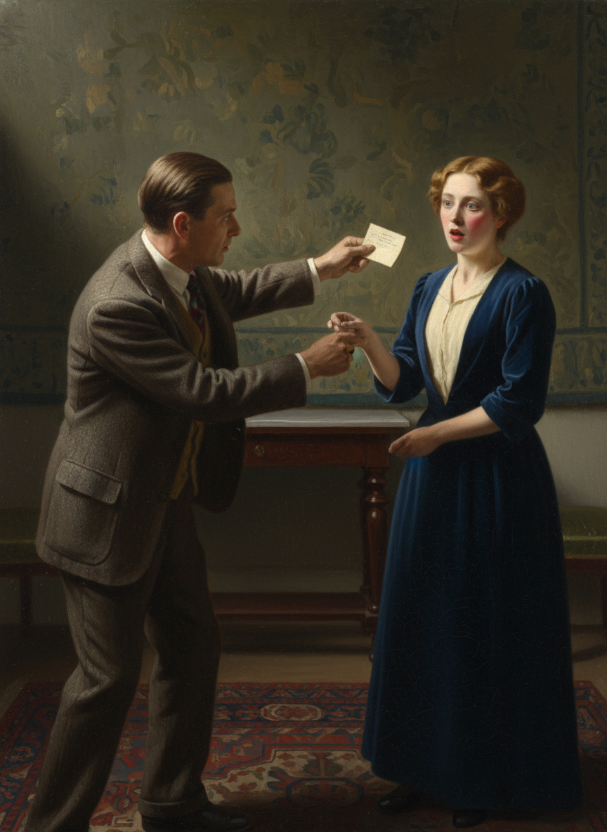 He shoved the telegram into her hands.