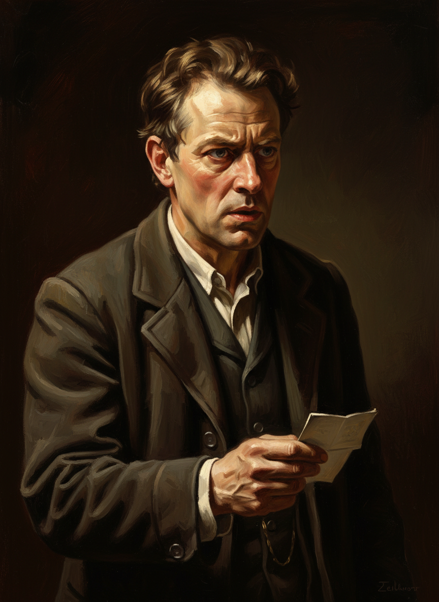 given the telegram by a man dressed in