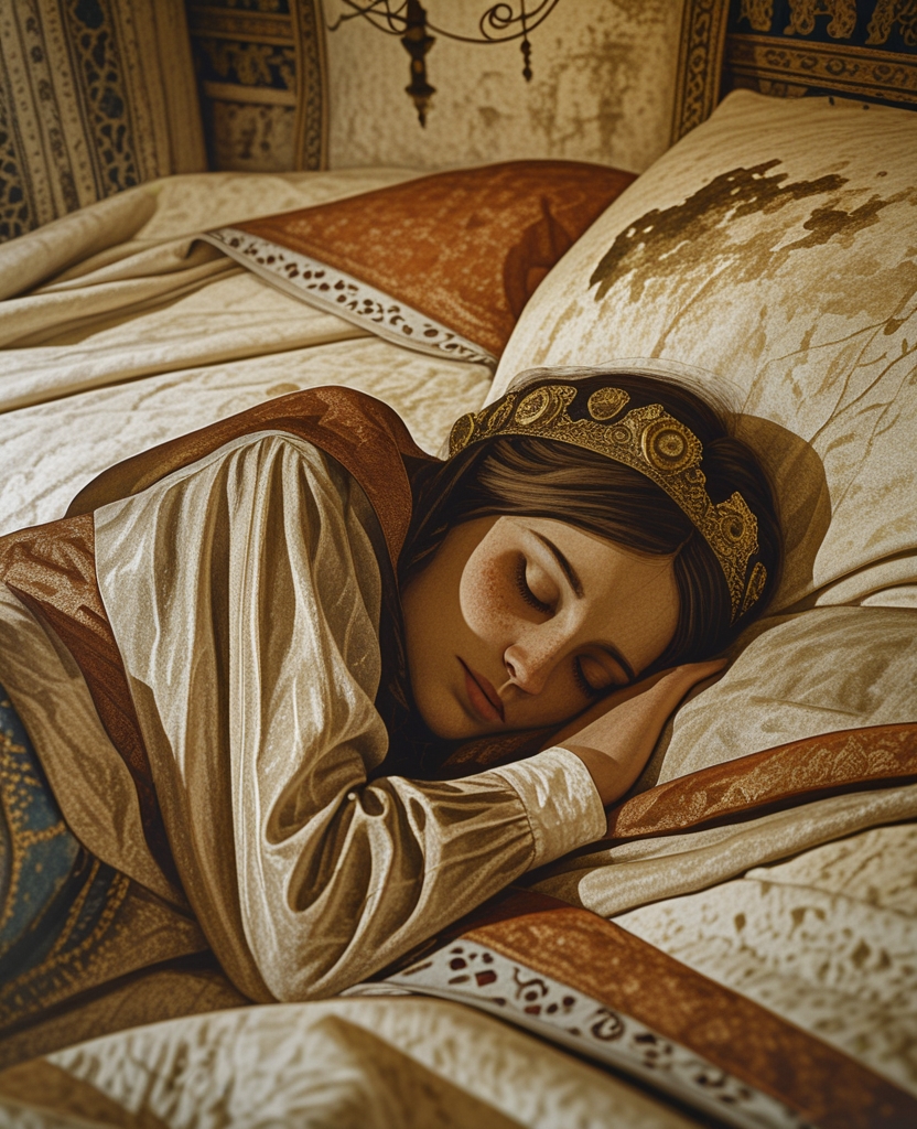 Just as Orhan did, he slept curled up like a pill bug, and he wore the expression of a sleeping maiden.