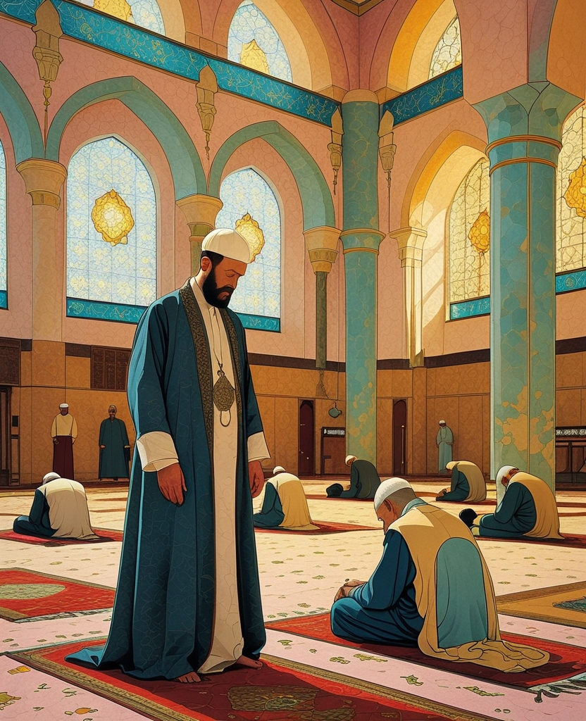 Inside, there was no one but the Imam Effendi and an old man who could sleep as he prayed—a talent only rarely achieved after a lifetime of practice.