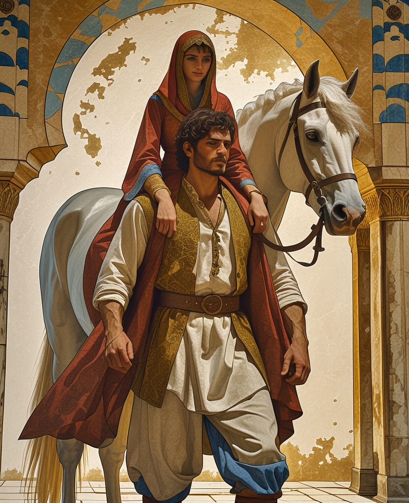 We came across an incredibly beautiful illustration depicting the scene in which