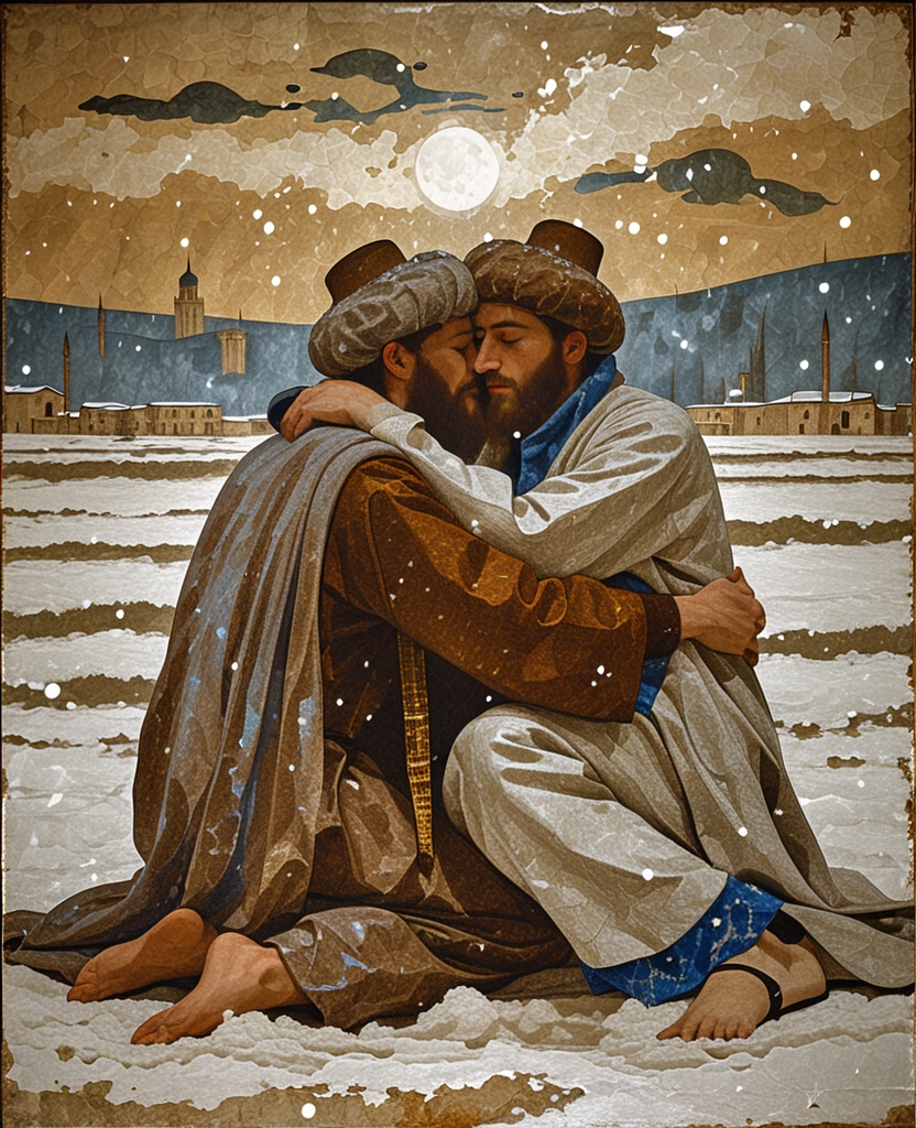 After our run-in with the respected Hoja Effendi and after walking from Konya to Sivas in three nights, through eight villages, begging all the way, one night we were beset by such cold and snow that we two dervishes, hugging each other tightly, fell asleep and froze to death.