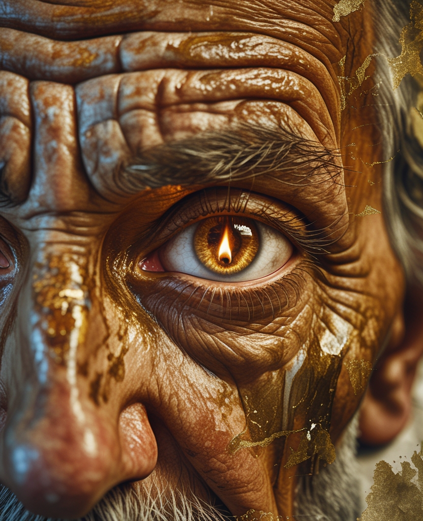 How beautifully the flame of the candle danced in my pupils—which had witnessed my hand paint for sixty years.