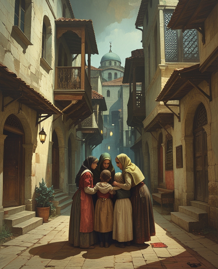 It wasn’t the cold and blackness of the night that brought together the two fatherless children and three women—one servant, one Jewess and one widow—it was the strange neighborhoods, the nearly impassable streets and the fear of Hasan.