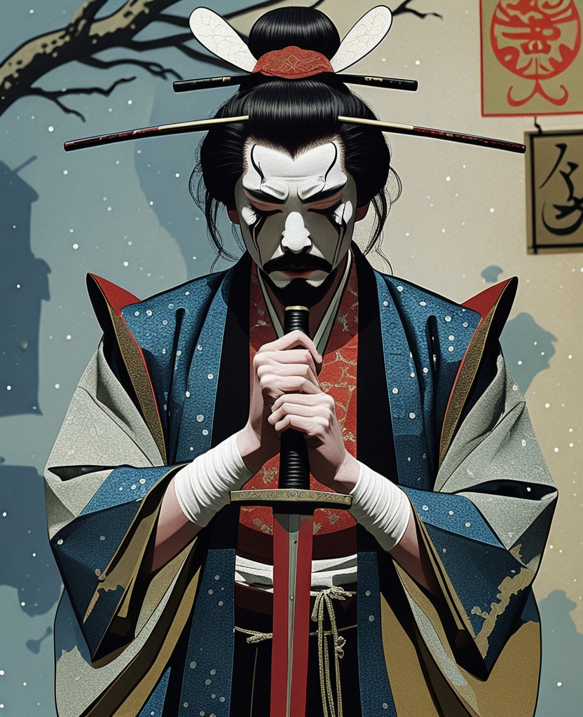 As if upset by the rain, Butterfly mournfully gripped his dagger.