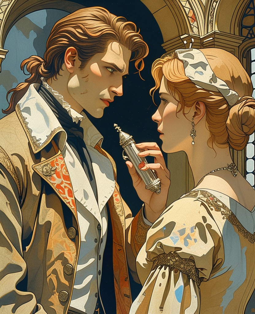 In an instant, he brought it to my face and made a gesture as if to plunge it into my eyes.