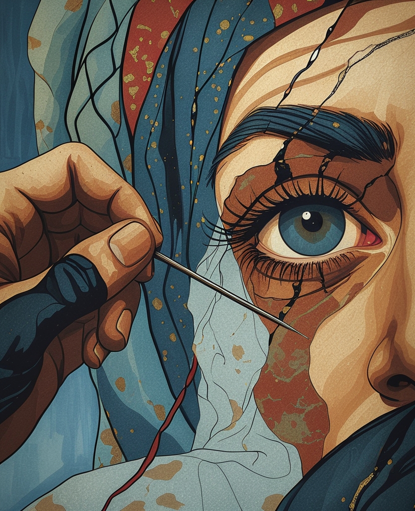 The oil lamp had been withdrawn, but I could still clearly see the figure before me decisively thrust the needle, this time into my left eye.