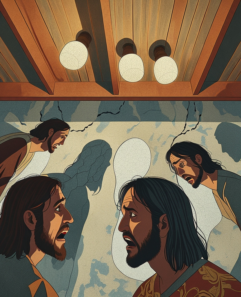 Thank goodness I could still see them watching me in terror and sorrow, I could still see their shadows moving aimlessly on the ceiling of the lodge.