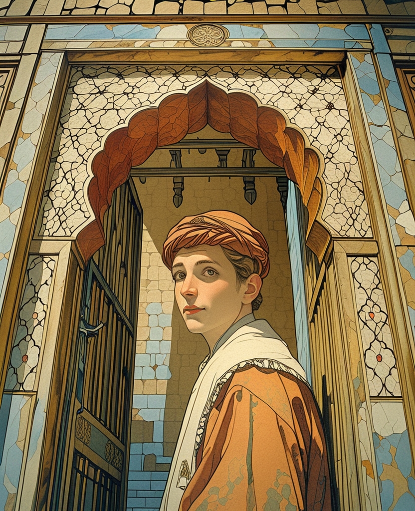 Enishte gazed at him with affection from behind the courtyard gate for a moment before closing it.