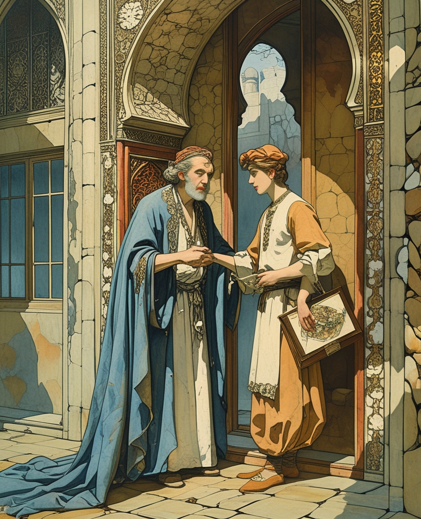 One year ago, a tall, thin and mysterious old man invited to his house the young master miniaturist who would soon enough illustrate me.