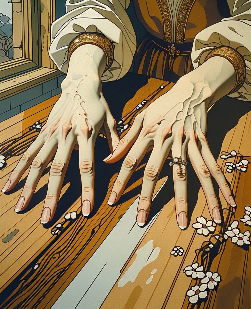 As in his childhood, his hands are long and thin and his fingers are jittery and agile.