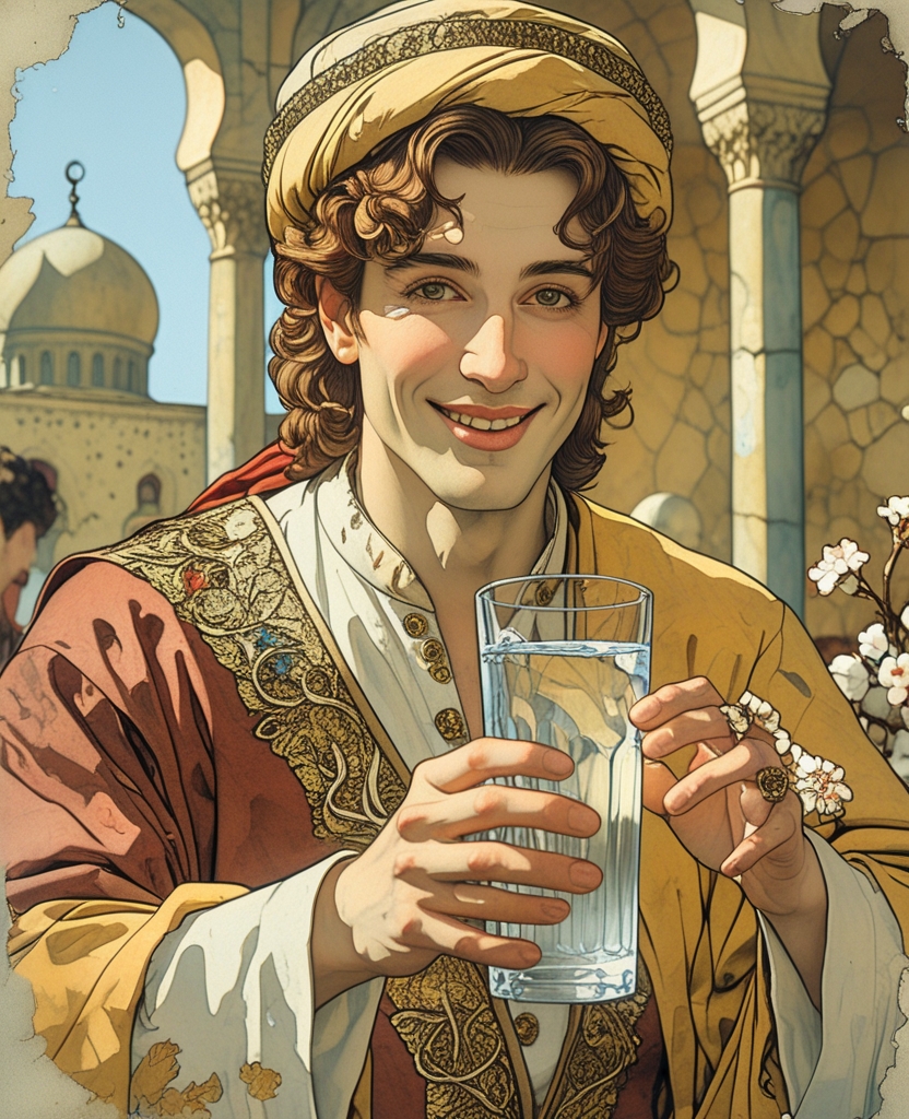 Afterward, a face I’d never seen before appeared to my left, and smiling all the while, he kindly offered me a glass of water.