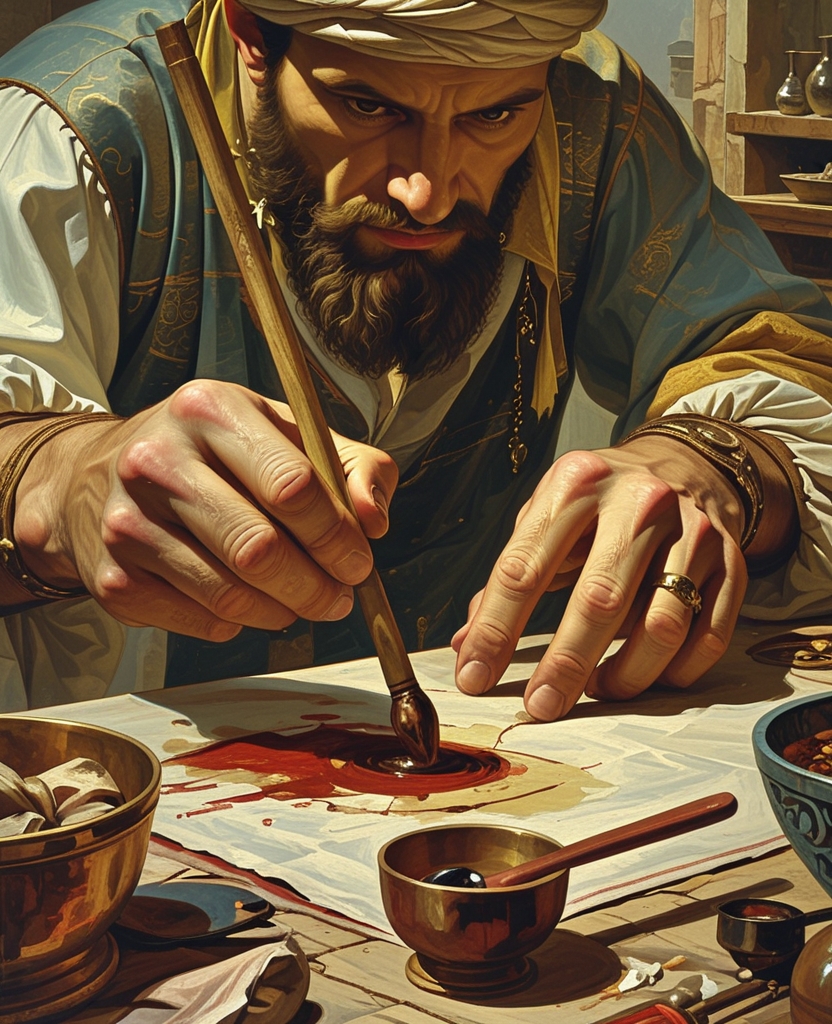 He drew the tip of his stirring stick across the nail of his thumb (any other finger was absolutely unacceptable).