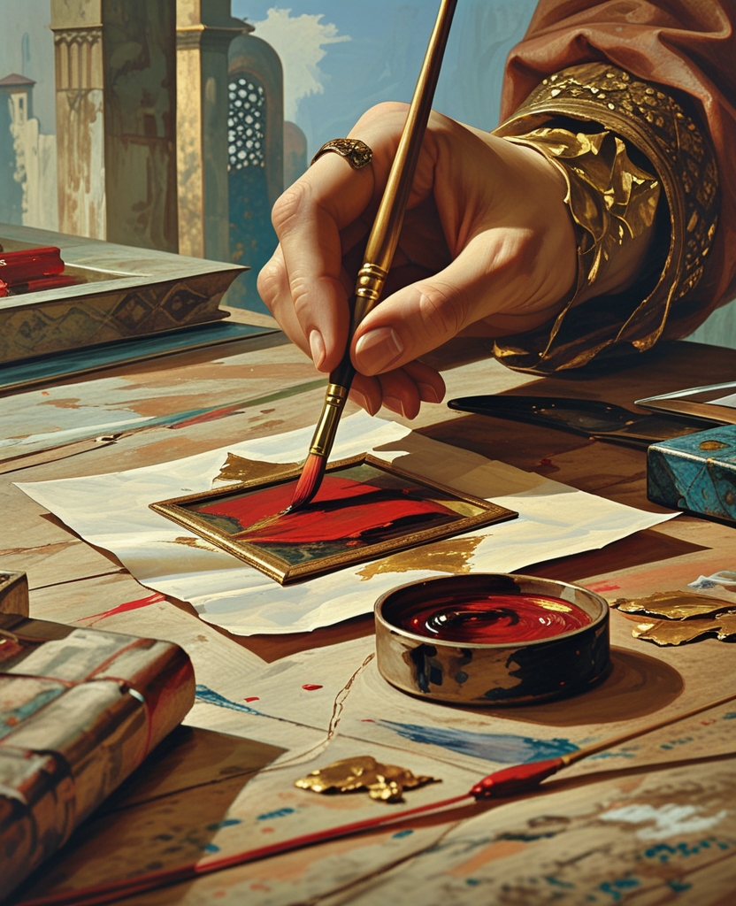 I gracefully painted that thumbnail without running off the side in watery haste.