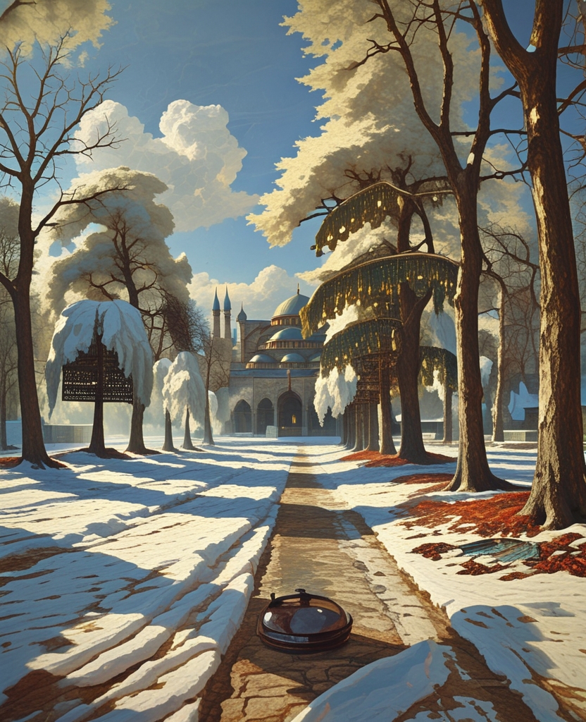 The snow had stopped and the sun had begun to shine.